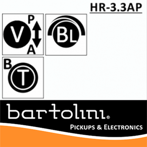 Bartolini  NTBT HR‐3.3AP/918 2 Band EQ, 3 Pots