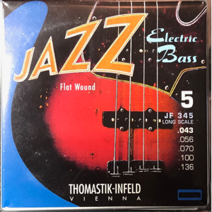 토마스틱 thomastik infeld jf345 nickel flat wound round core jazz bass strings 43-136 5현