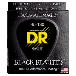 DR Black Beautles 045-130 블랙 코팅 스테인레스 베이스 스트링 (BKB5-130)