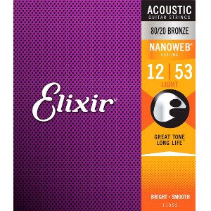 [공식수입정품]Elixir Acoustic NANOWEB Light (012-053) 엘릭서 나노웹 통기타줄 [11052]