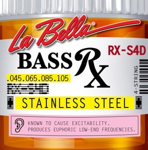 [La Bella] 베이스기타 스트링 - RX-S4D Bass RX Stainless Steel, 45-65-85-105 4현