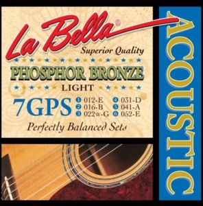 [La Bella] 어쿠스틱기타 스트링 - 7GPS Golden Alloy - Light 12-52