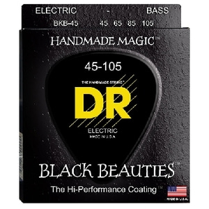 DR Black Beautles 045-105 블랙 코팅 스테인레스 베이스 스트링 (BKB-45)