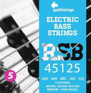 Galli String - RSB 45125 (045-125) / 니켈 5현 베이스 스트링 34&quot;